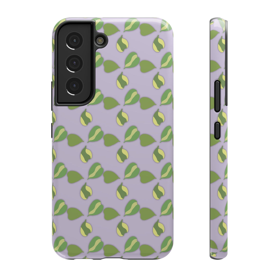 Hoya Kerrii Pattern Impact Resistant Phone Case Green Botanical Protective Cover Full Wrap Print