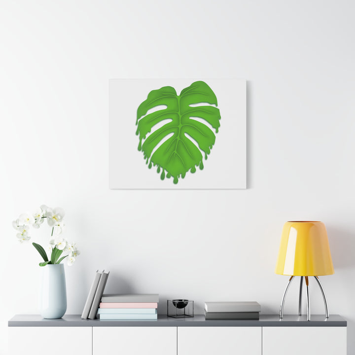 Melting Monstera Canvas Wall Art Large Botanical Print On Premium Cotton With Matte Finish For Indoor Decor
