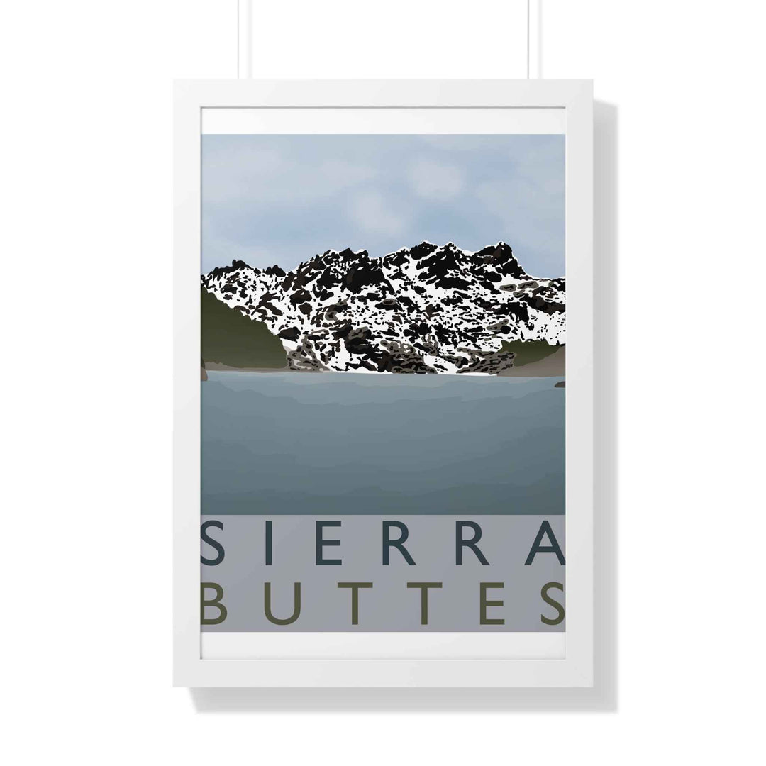 Sierra Buttes Minimalist Framed Print