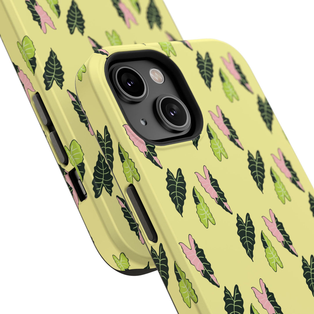 Alocasia Pattern Phone Case – Dual Layer Protective Cover