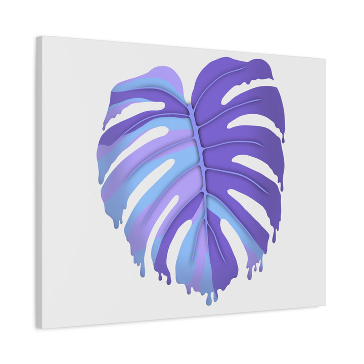 Purple Monstera Canvas Print The Potted Pixel Modern Wall Art For Living Room Decor