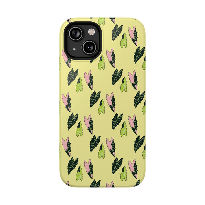 Alocasia Pattern Phone Case – Dual Layer Protective Cover
