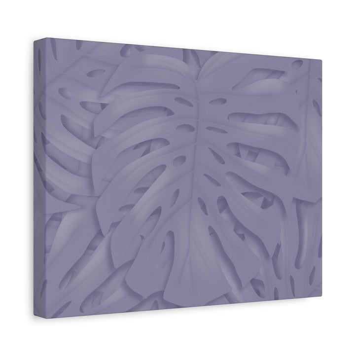 Violet Monstera Canvas Print Stretched Matte Wall Art for Bedroom and Living Room Decor
