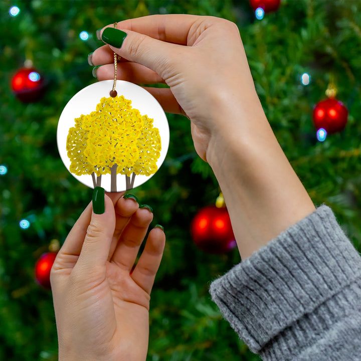 Big Leaf Maple Ceramic Ornament