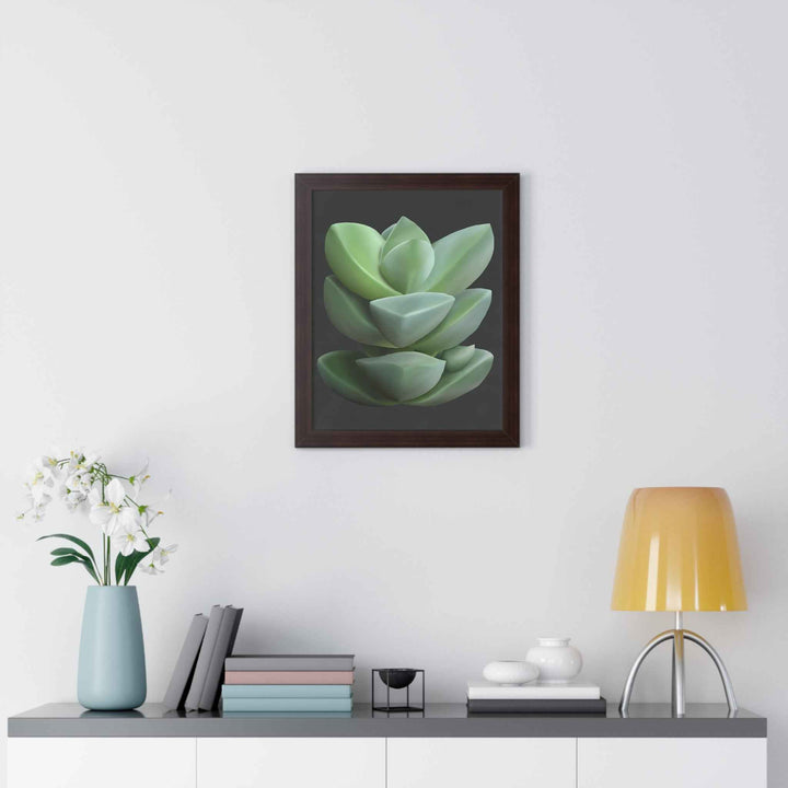 Crassula Succulent Framed Poster Vertical Botanical Wall Art