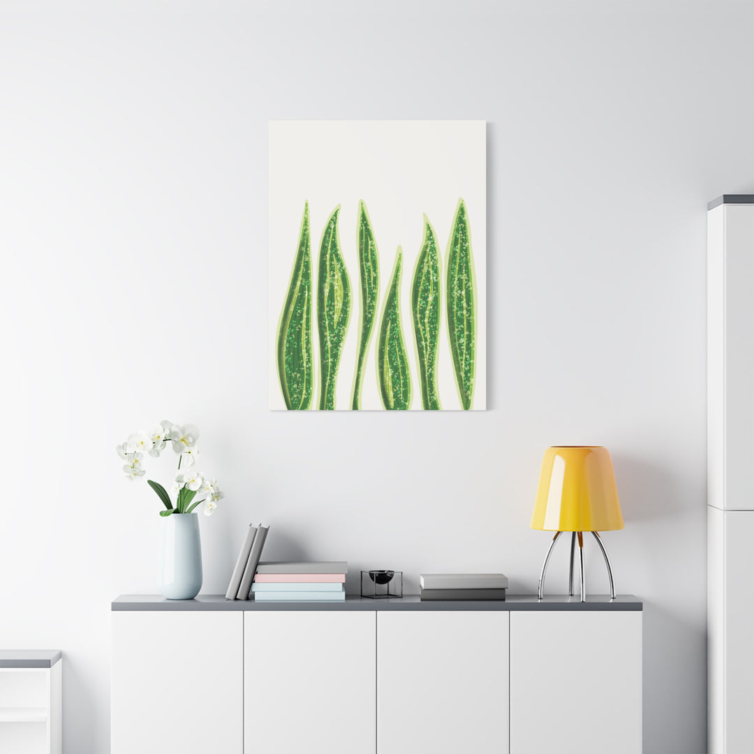 Snake Plant Canvas Print Matte 1.25 Inch Stretch Canvas Wall Art For Living Room Decor