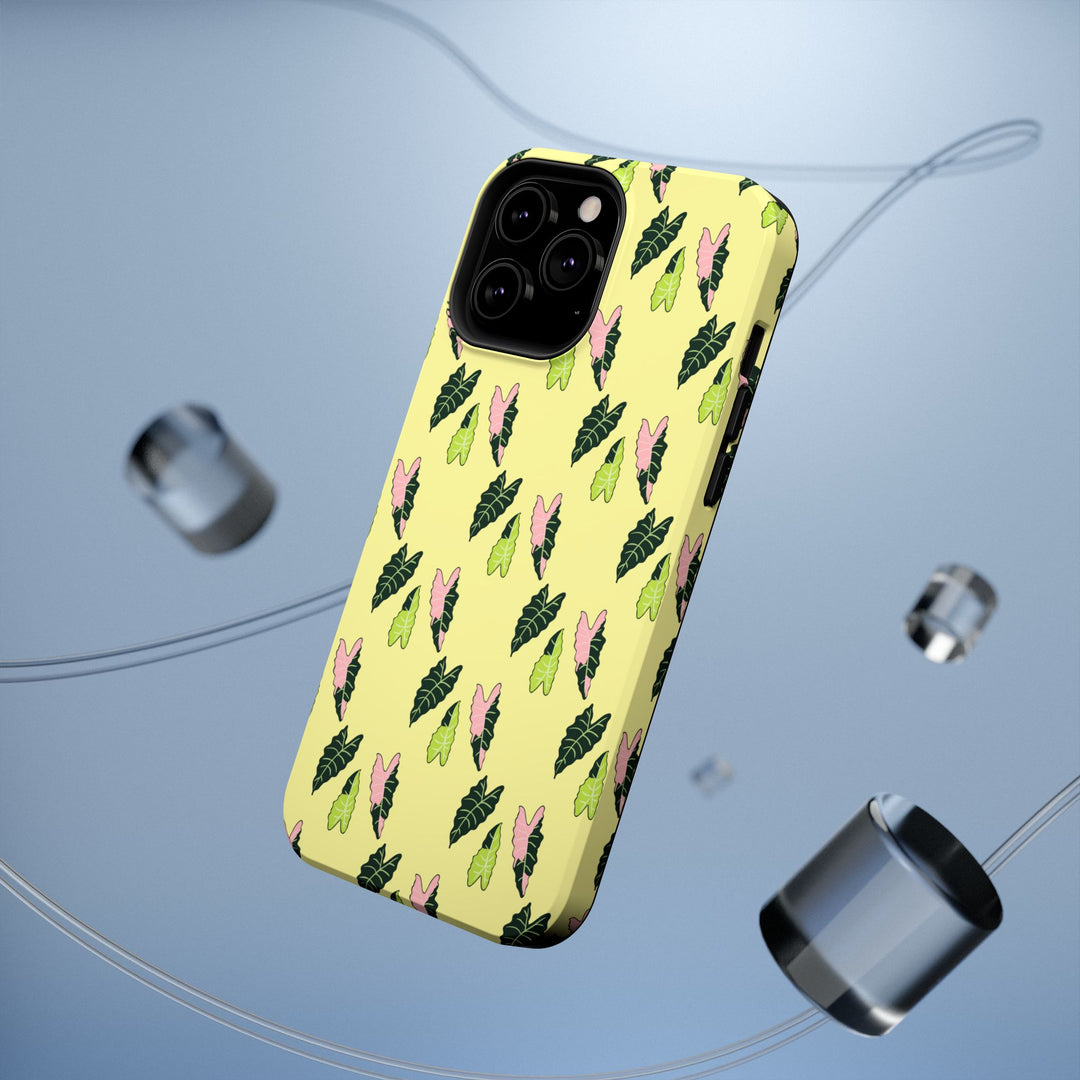 Alocasia Pattern Phone Case – Dual Layer Protective Cover