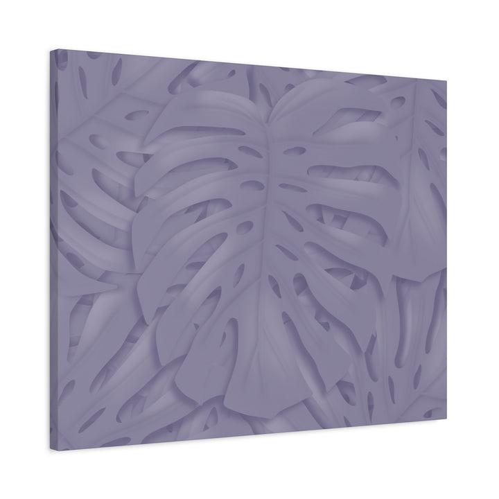 Violet Monstera Canvas Print Stretched Matte Wall Art for Bedroom and Living Room Decor