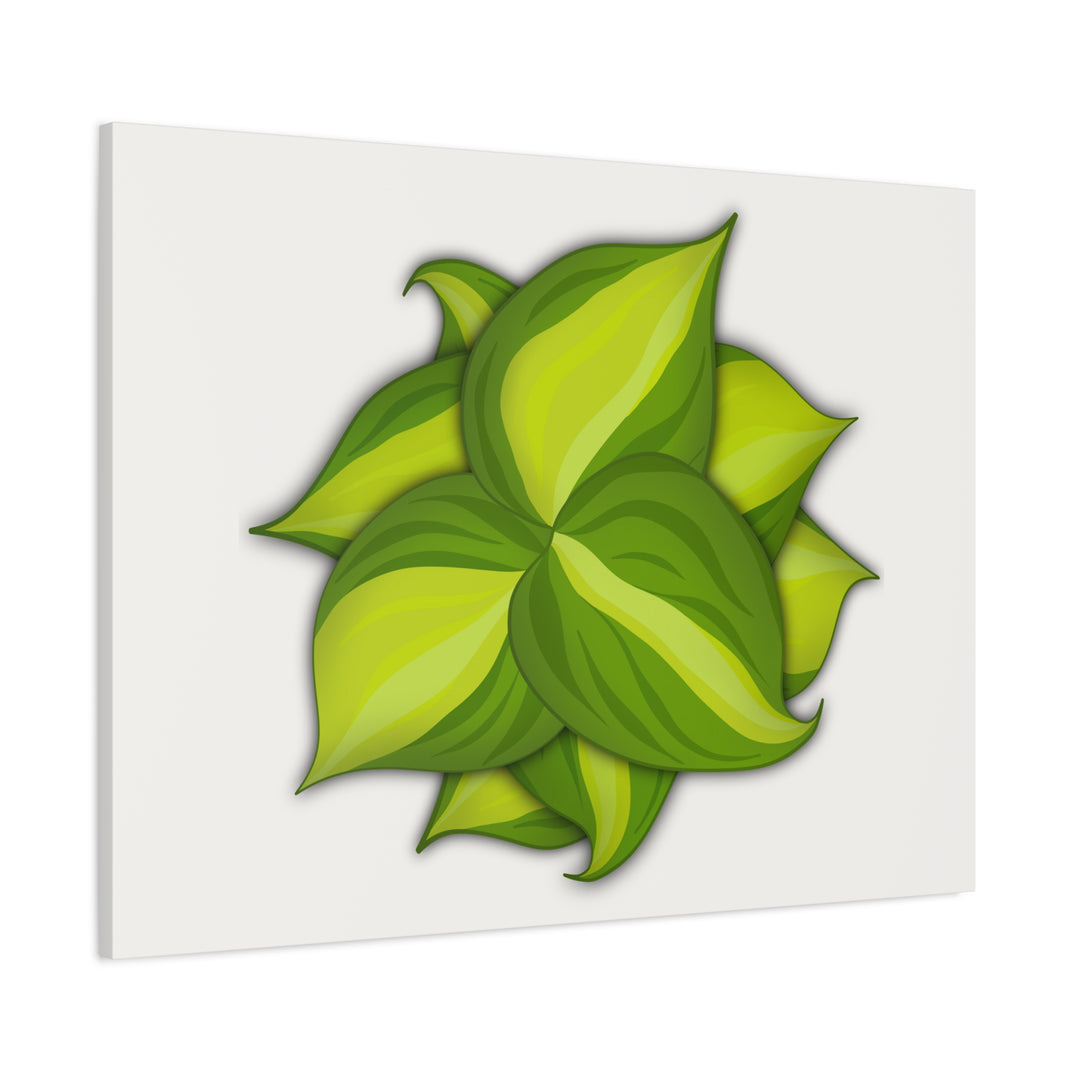 Philodendron Brasil Canvas Print Matte Stretched Canvas Indoor Plant Art For Modern Greenery Decor