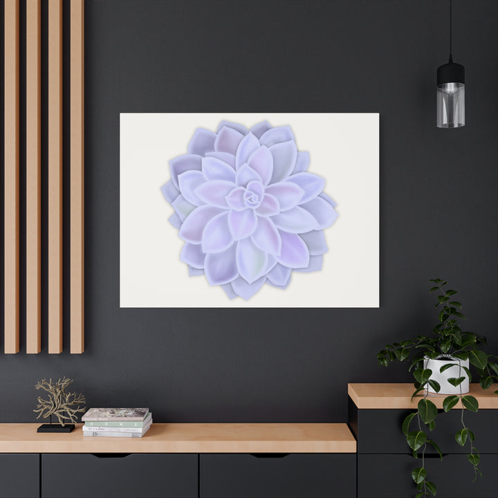 Succulent Canvas Art Pastel Rosette Canvas Durable Cotton Print Botanical Wall Art