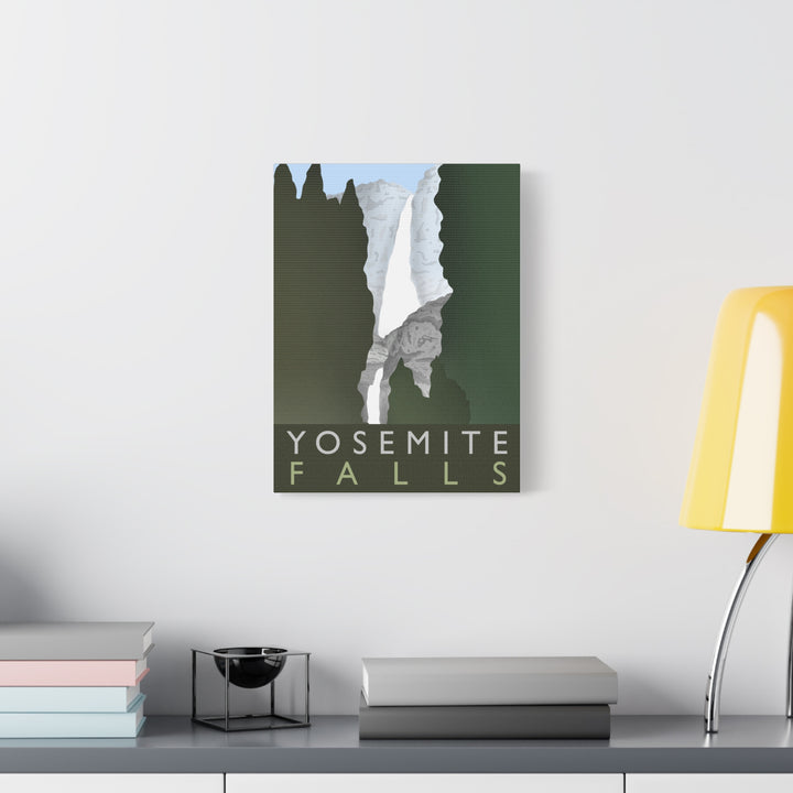 Minimalist Yosemite Waterfall Canvas Wall Art With Matte Finish For Living Room Decor