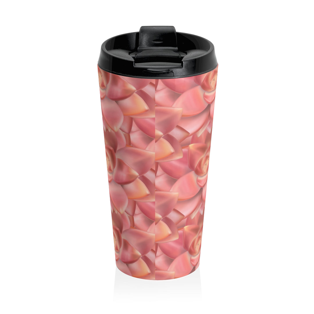 Succulent Tumbler 20 Oz Stainless Steel Vacuum Insulated Cup With Rosette Pattern