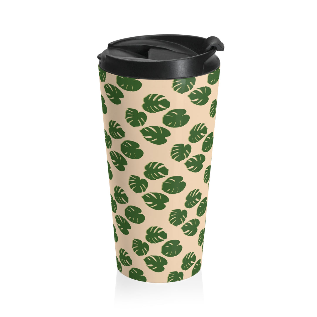 Monstera Pattern Tumbler 20 Oz Travel Mug Vacuum Insulated Stainless Steel Cup For Hot Or Cold