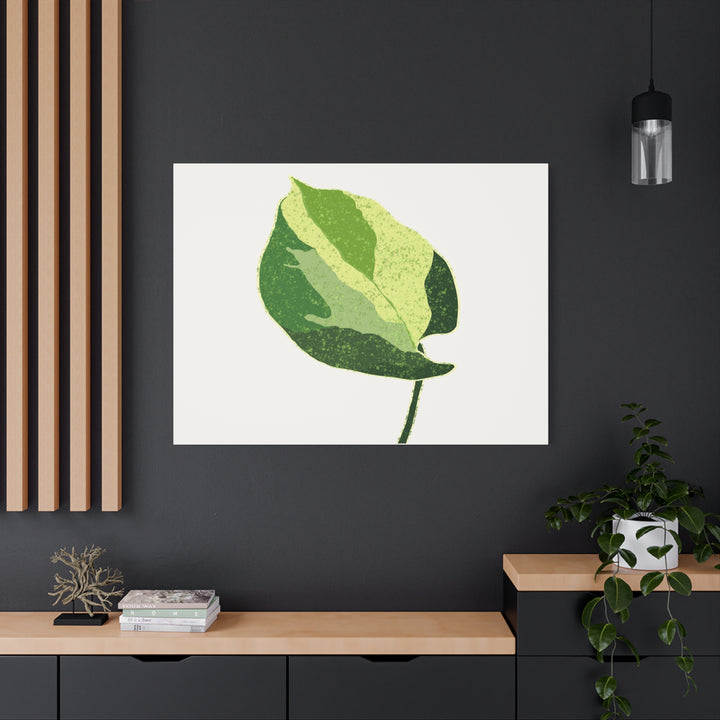 Manjula Pothos Botanical Canvas Print Matte Finish Stretched Canvas Wall Art 1.25 Inch Depth