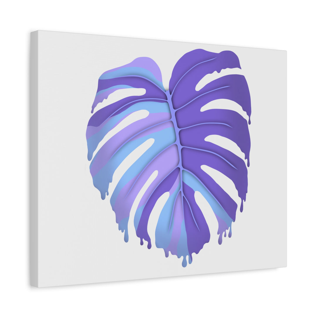 Purple Monstera Canvas Print The Potted Pixel Modern Wall Art For Living Room Decor