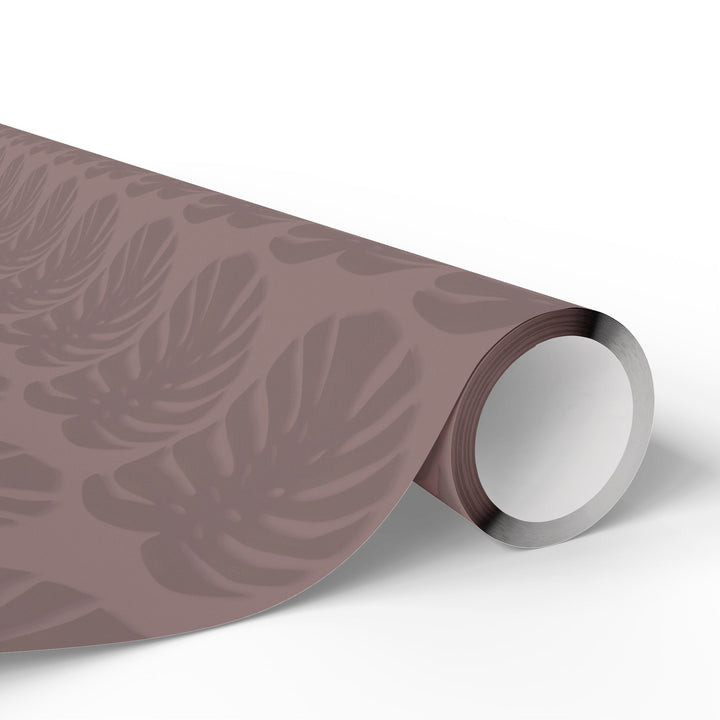 Monstera Wrapping Paper — Mauve Leaf Gift Wrap (Neutral Botanical Holiday & Birthday)
