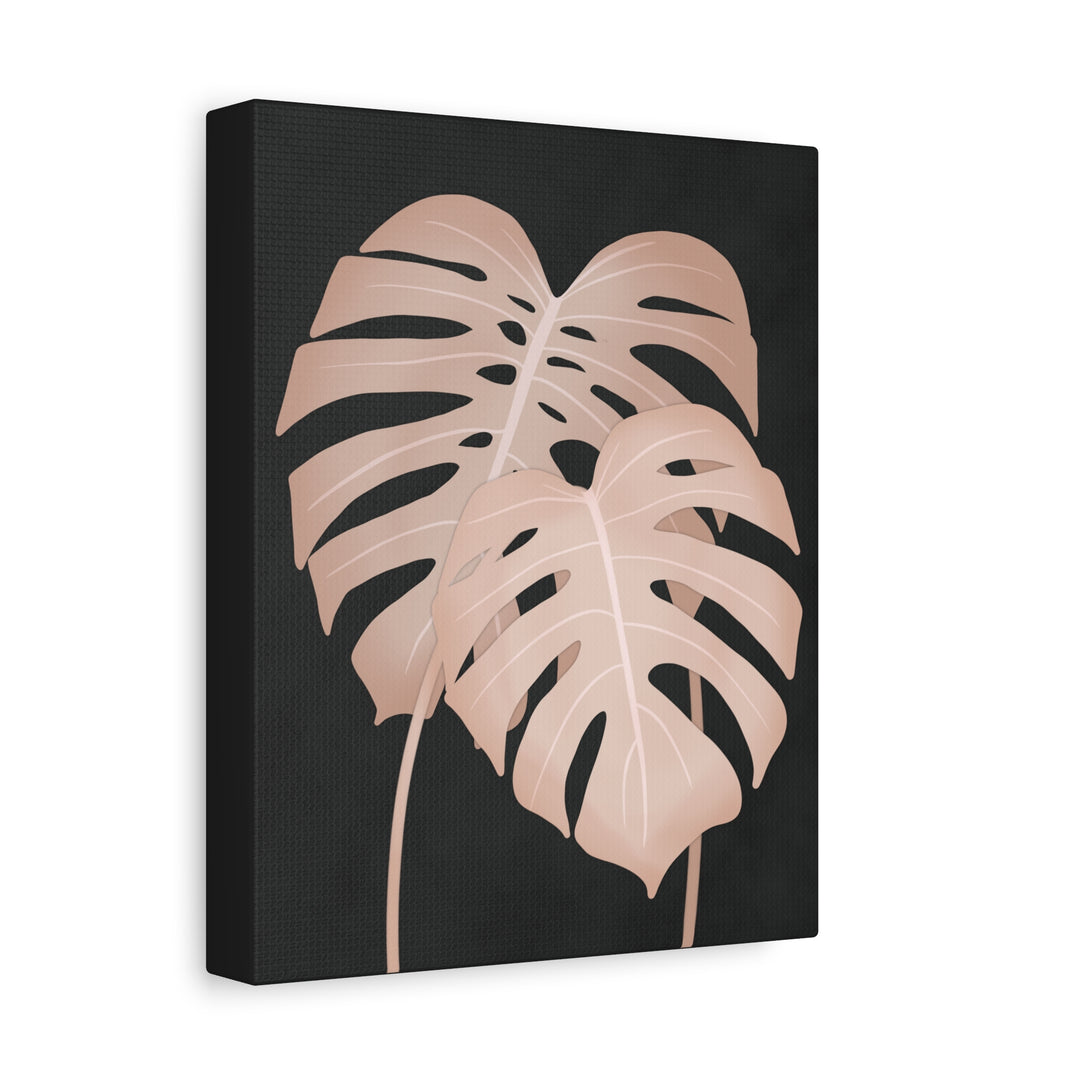 Pink Monstera Canvas Print – Botanical Wall Art
