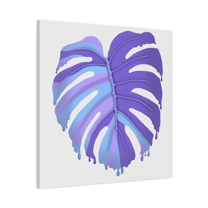 Purple Monstera Canvas Print The Potted Pixel Modern Wall Art For Living Room Decor
