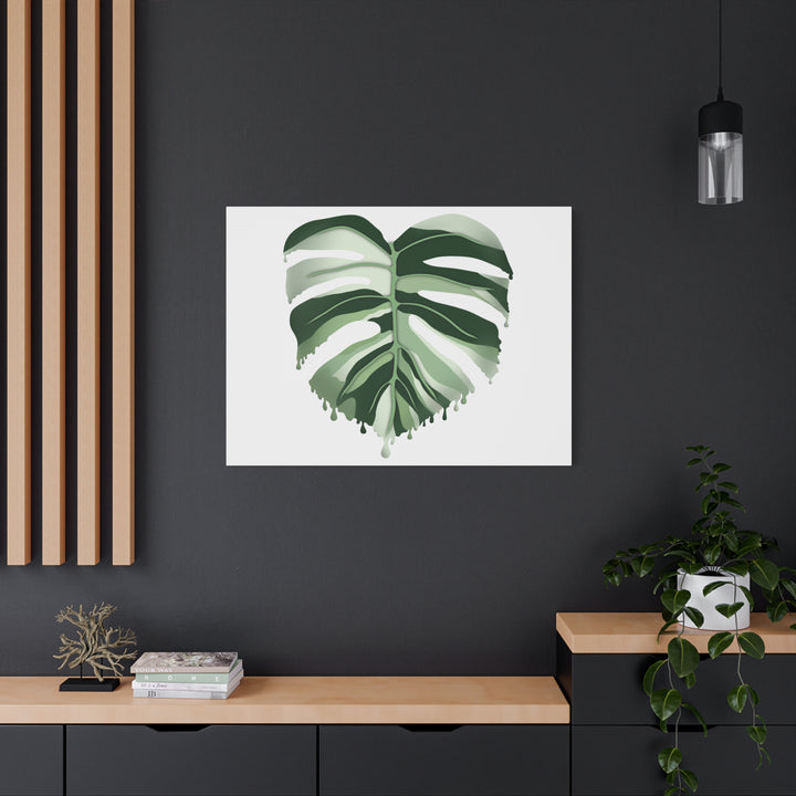 Melting Monstera Albo Canvas Large Indoor Wall Art Print Matte Finish Tropical Home Decor