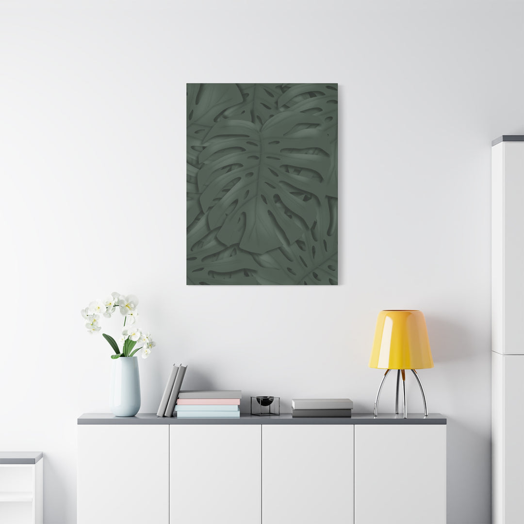 Monstera Canvas Art Tropical Leaf Wall Decor Durable Matte Finish Cotton Canvas Print 24x36