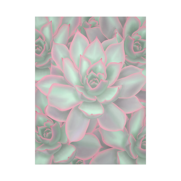 Echeveria Violet Queen Canvas Wall Art Succulent Print Matte Botanical Decor For Indoor Spaces