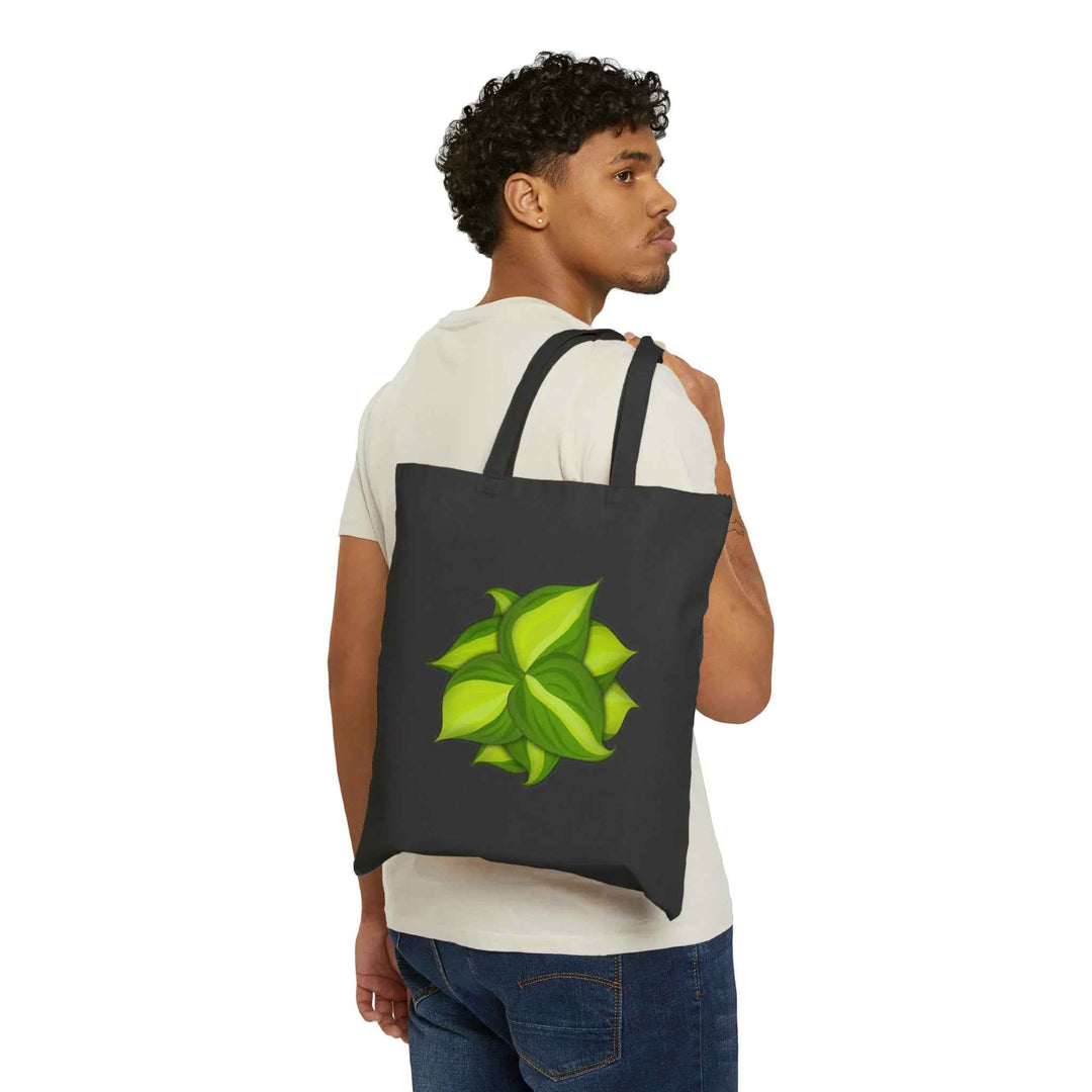 Philodendron Brasil Tote – Organic Cotton Shopping Bag With Bold Botanical Print - The Potted Pixel