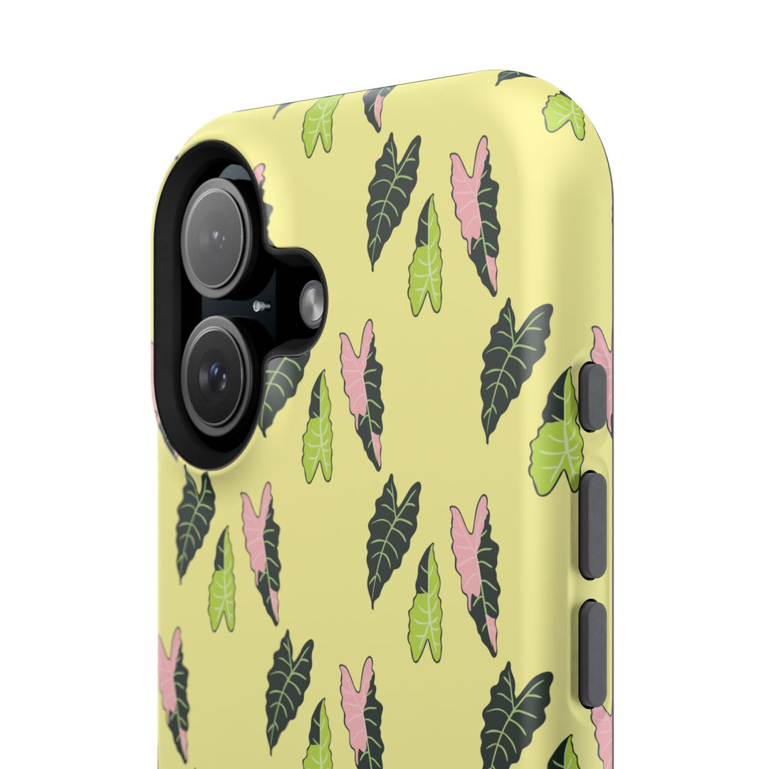 Alocasia Pattern Phone Case – Dual Layer Protective Cover