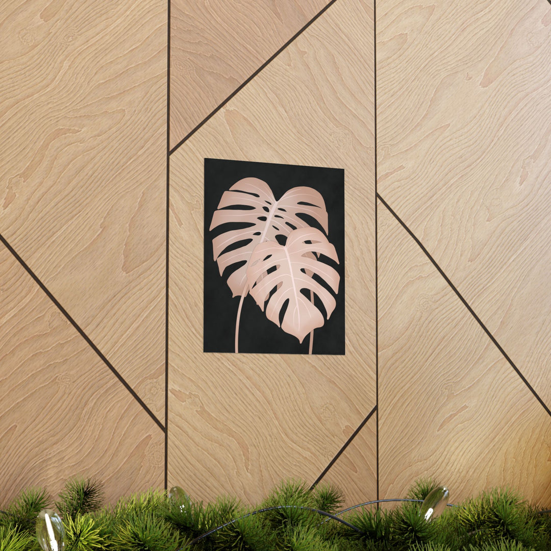 Pink Monstera Botanical Print – Unframed Wall Art