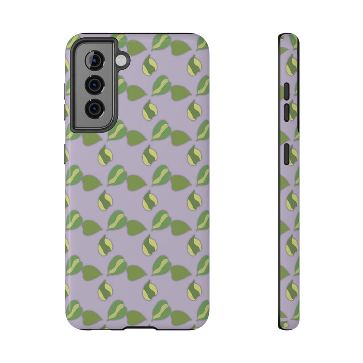 Hoya Kerrii Pattern Impact Resistant Phone Case Green Botanical Protective Cover Full Wrap Print