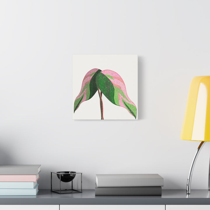 Pink Princess Philodendron Canvas Print Botanical Wall Art For Indoor Decor Modern Living Room Poster