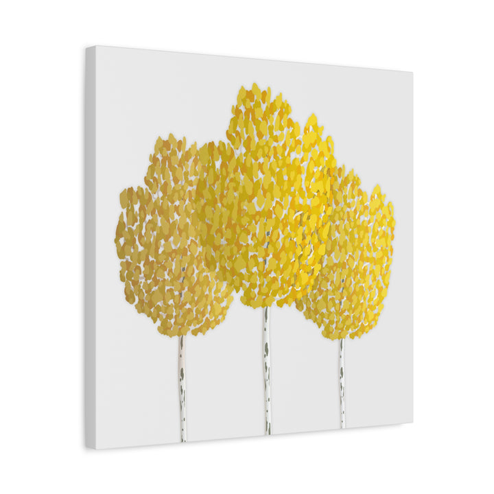Fall Aspen Canvas Wall Art Print Quaking Aspen Yellow Fall Foliage on Durable Cotton Canvas