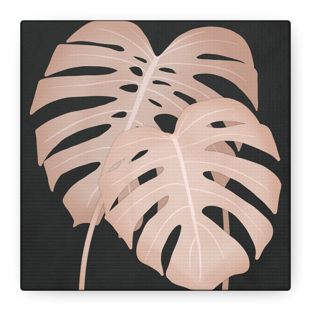 Pink Monstera Canvas Print – Botanical Wall Art