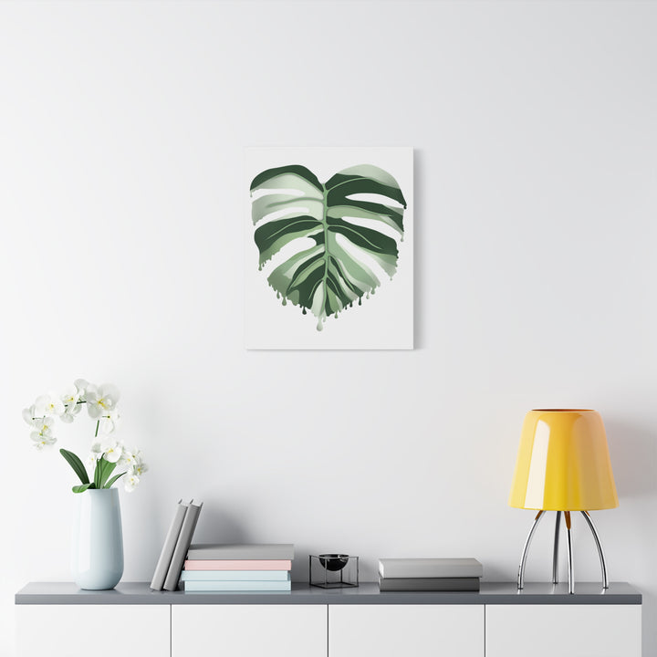 Melting Monstera Albo Canvas Large Indoor Wall Art Print Matte Finish Tropical Home Decor