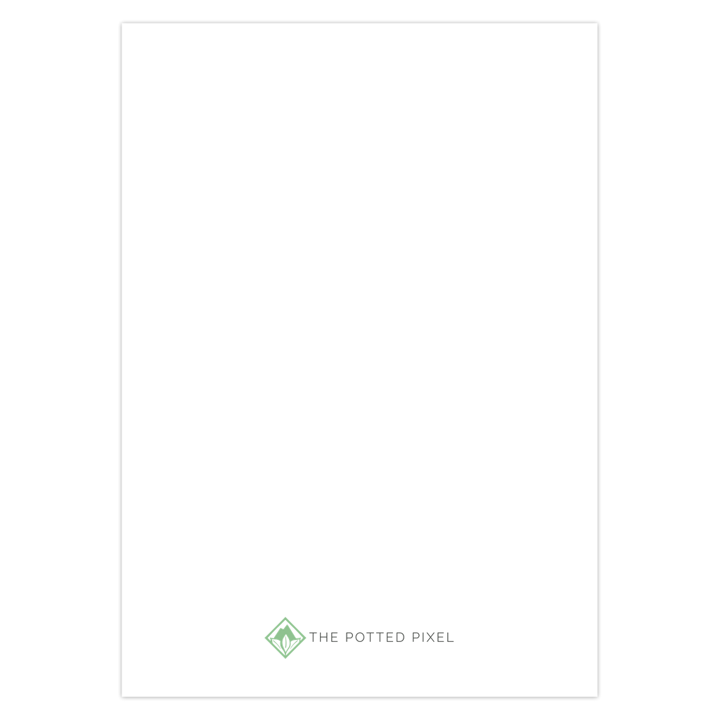 Variegated Monstera Pattern Greeting Card – Blank Inside With Envelope