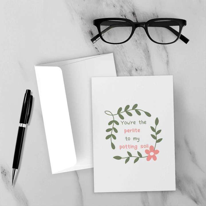 Flower and Vine Valentines Day Card