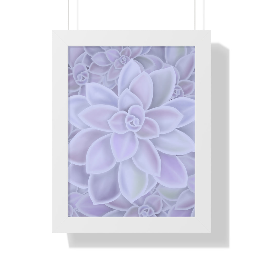 Graptopetalum Murasaki Succulent Framed Print – Botanical Wall Art - The Potted Pixel