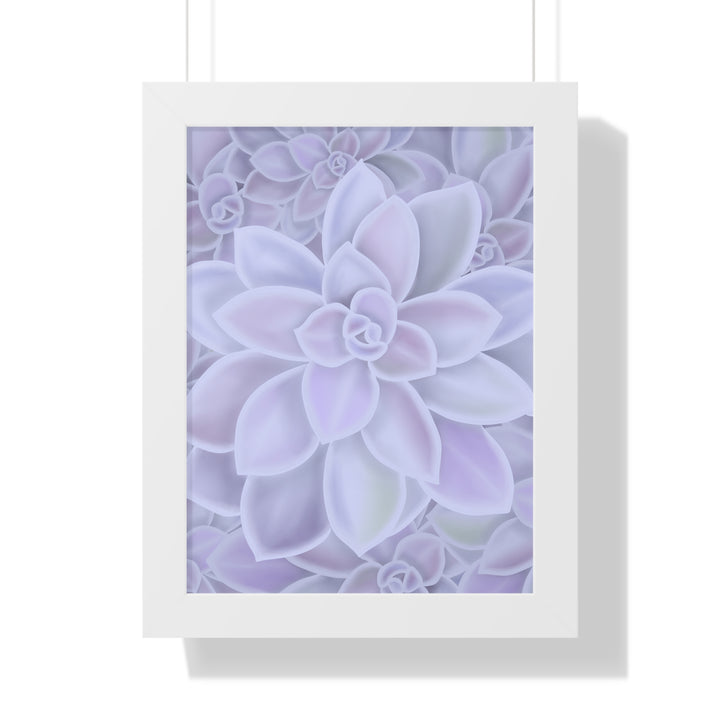 Graptopetalum Murasaki Succulent Framed Print – Botanical Wall Art - The Potted Pixel