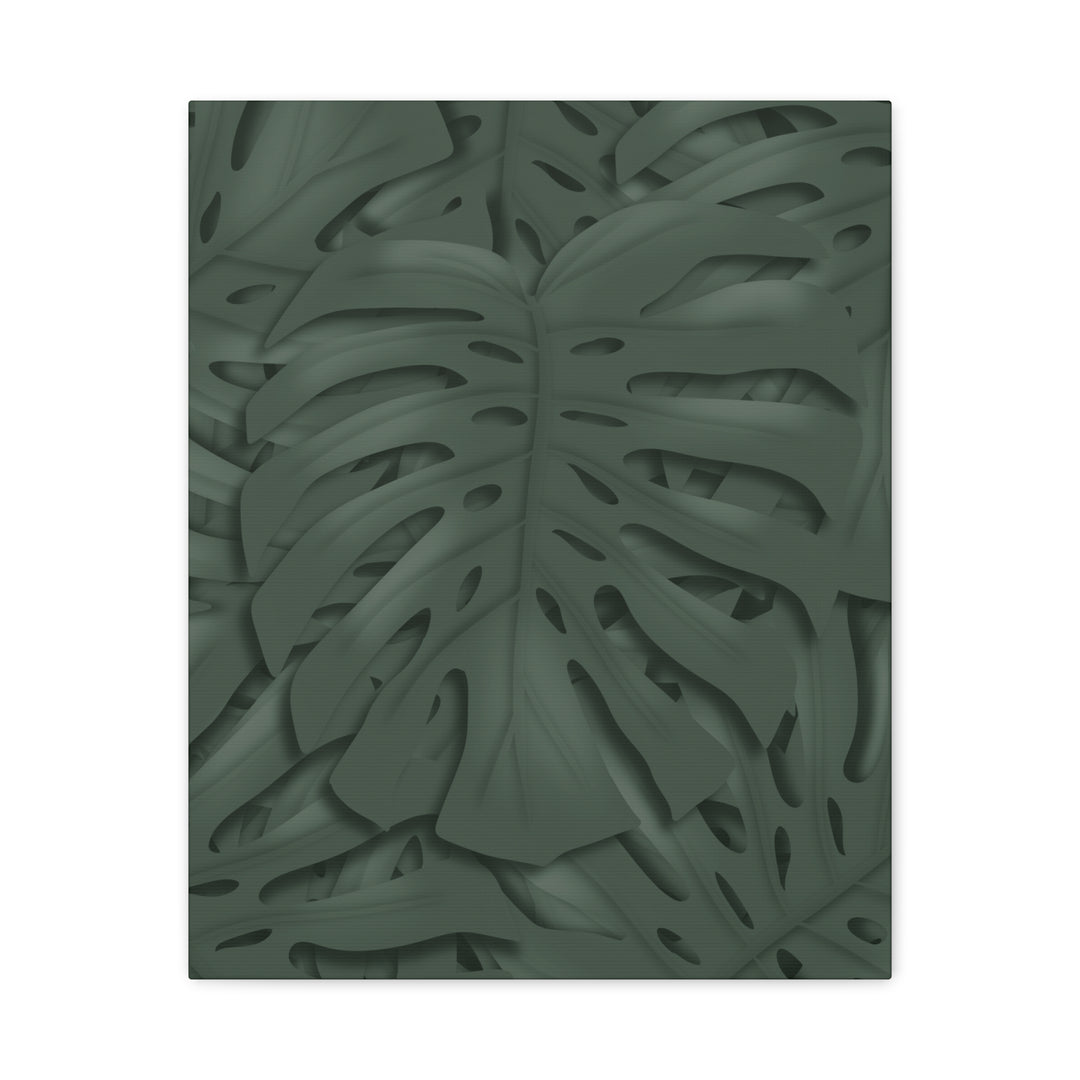 Monstera Canvas Art Tropical Leaf Wall Decor Durable Matte Finish Cotton Canvas Print 24x36