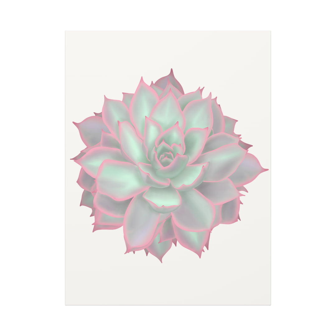 Echeveria Violet Queen Canvas Wall Art Rosette Succulent Print With Matte Finish