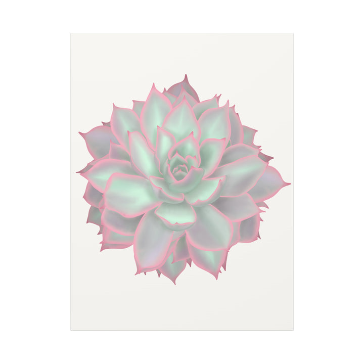 Echeveria Violet Queen Canvas Wall Art Rosette Succulent Print With Matte Finish