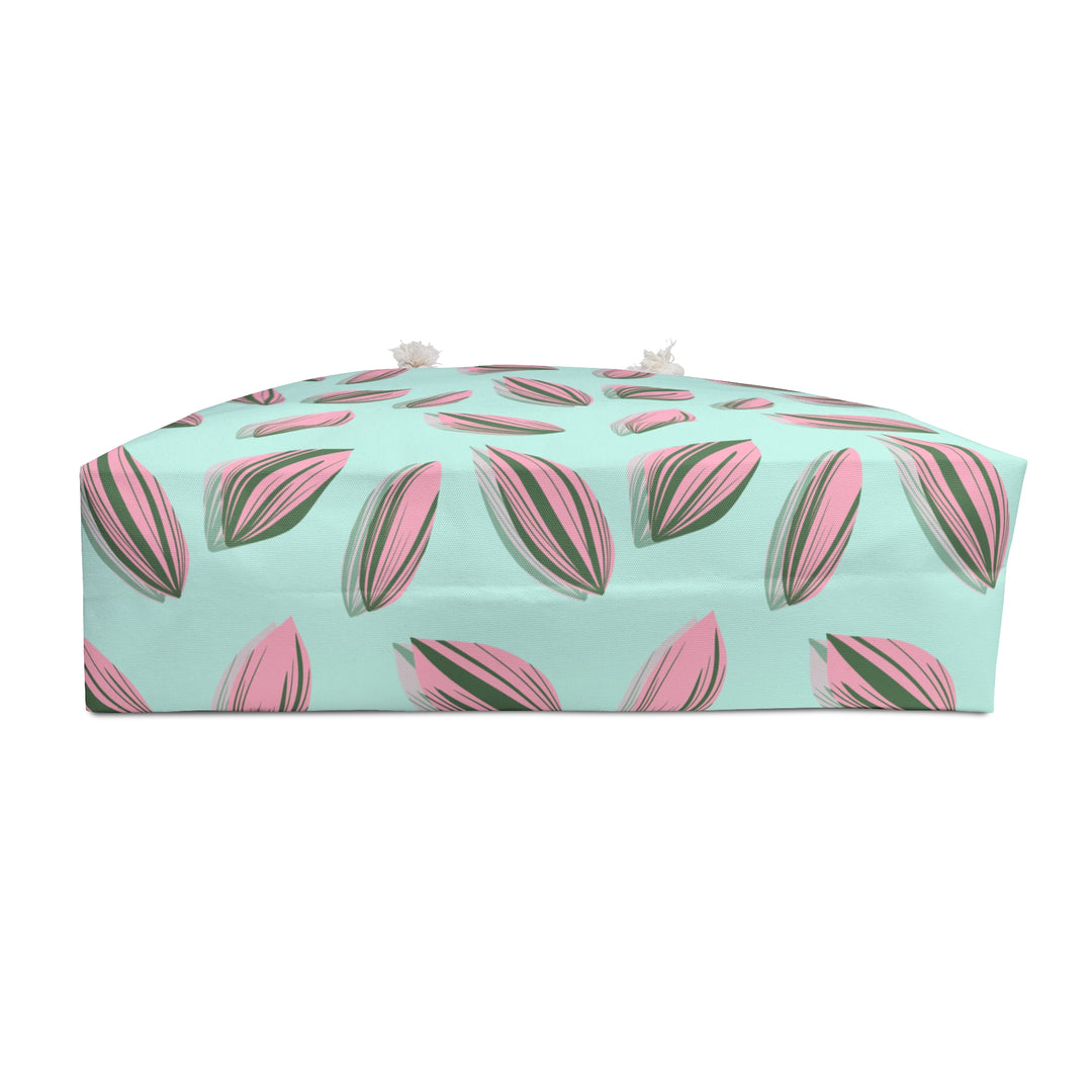 Tradescantia Nanouk Pattern Weekender Bag All Over Print Luggage Tote With Rope Handles