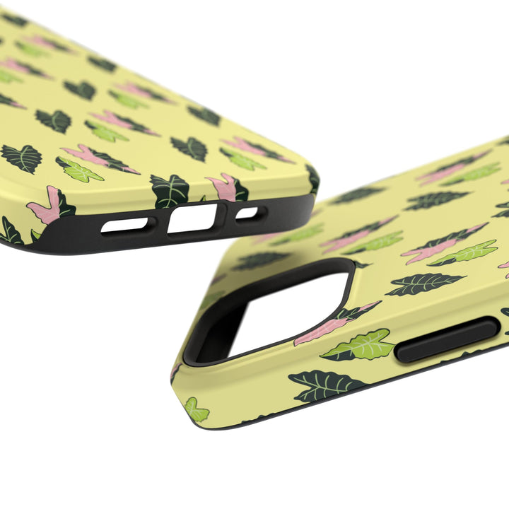 Alocasia Pattern Phone Case – Dual Layer Protective Cover