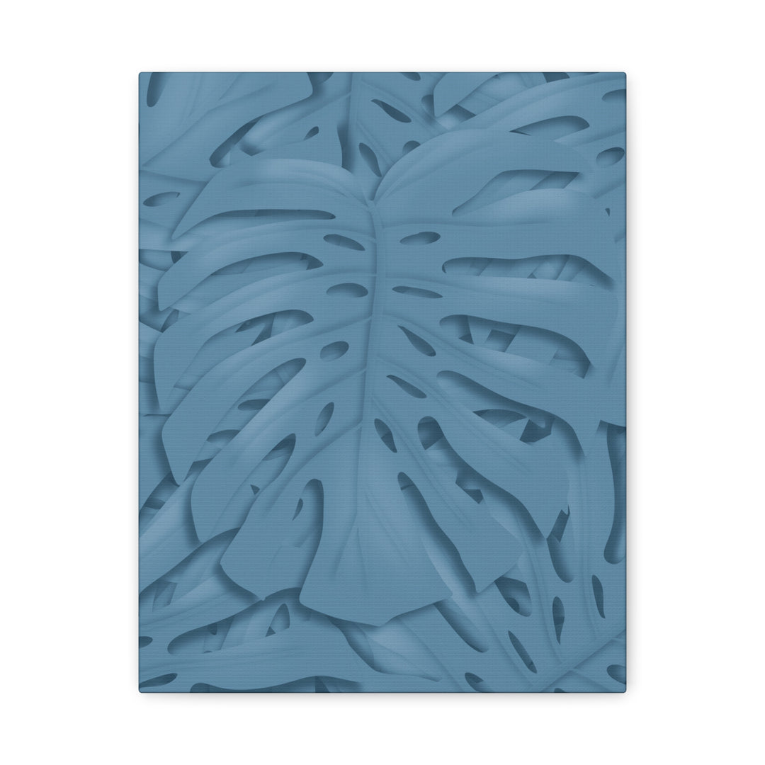 Monstera Canvas Art Blue Monstera Print With Durable Matte Finish For Modern Indoor Wall Decor