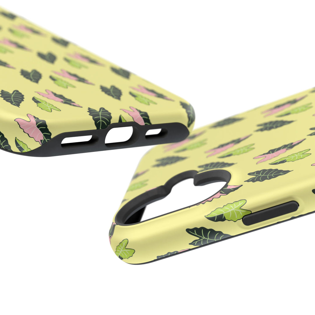 Alocasia Pattern Phone Case – Dual Layer Protective Cover