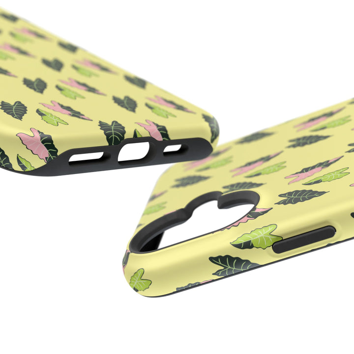 Alocasia Pattern Phone Case – Dual Layer Protective Cover
