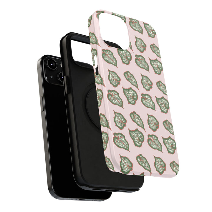 Begonia Pattern Phone Case – Dual Layer Protective Cover