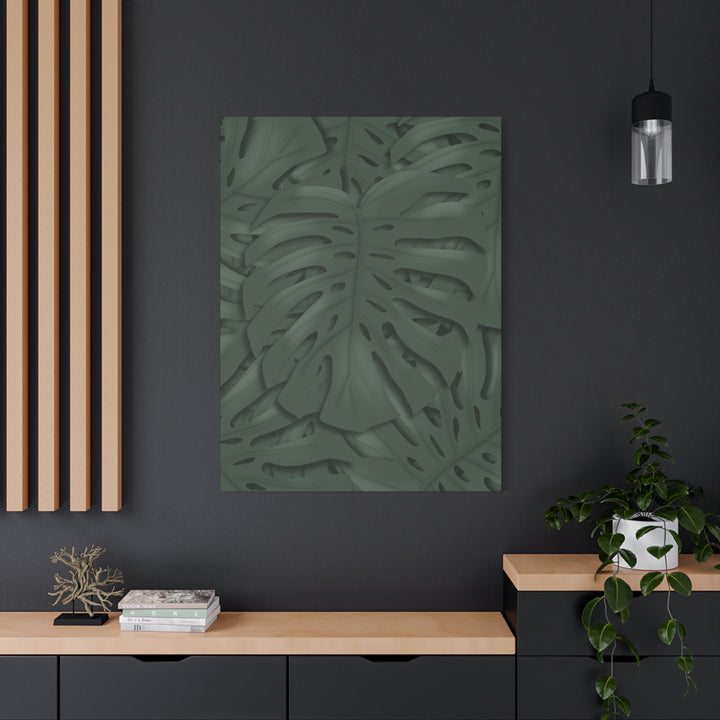Monstera Canvas Art Tropical Leaf Wall Decor Durable Matte Finish Cotton Canvas Print 24x36