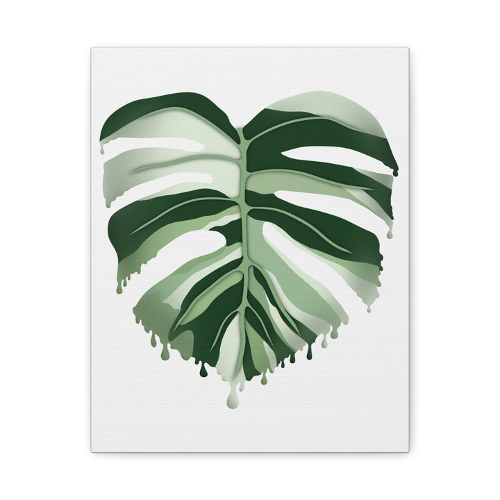 Melting Monstera Albo Canvas Large Indoor Wall Art Print Matte Finish Tropical Home Decor