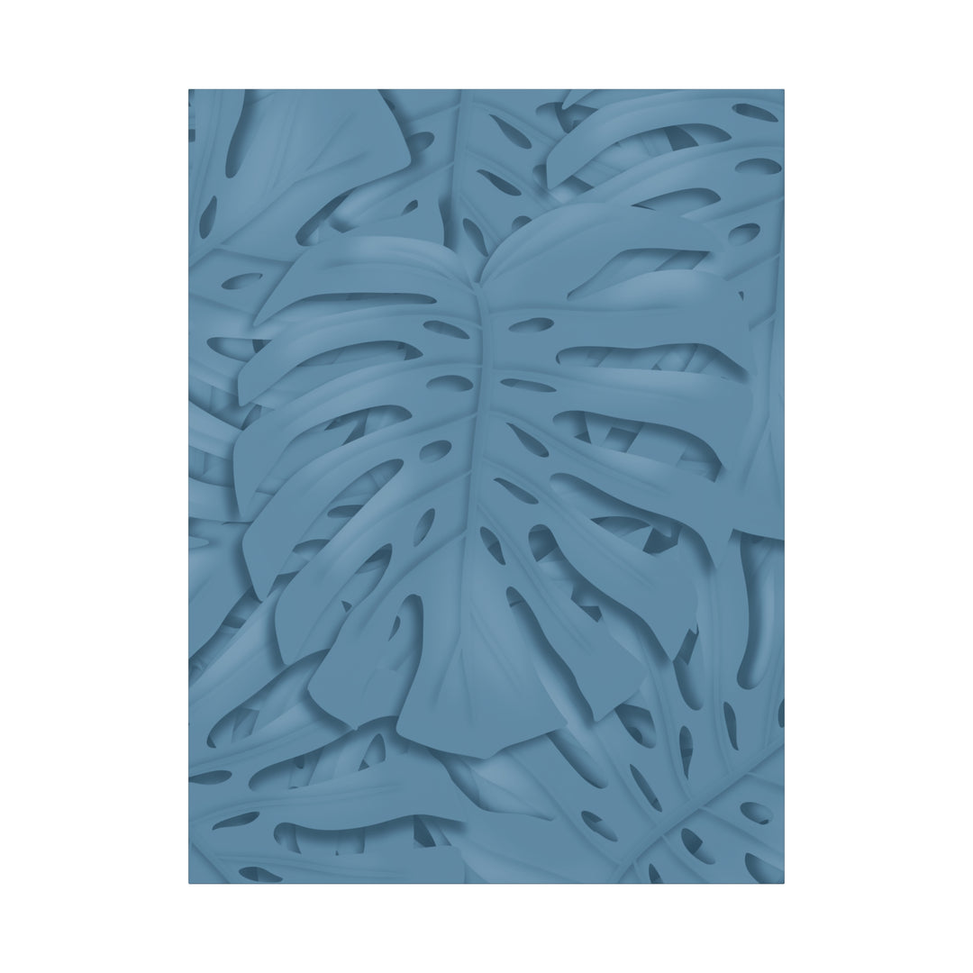 Monstera Canvas Art Blue Monstera Print With Durable Matte Finish For Modern Indoor Wall Decor