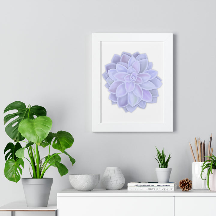 Graptopetalum Murasaki Succulent Framed Print – Botanical Wall Art - The Potted Pixel